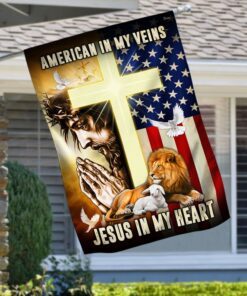 Jesus Flag American In My Veins Jesus In My Heart MLH2040F