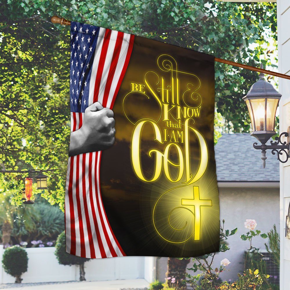 Jesus Flag Be Still And Know That I Am God Jesus Flag TRH1950F - Image 2