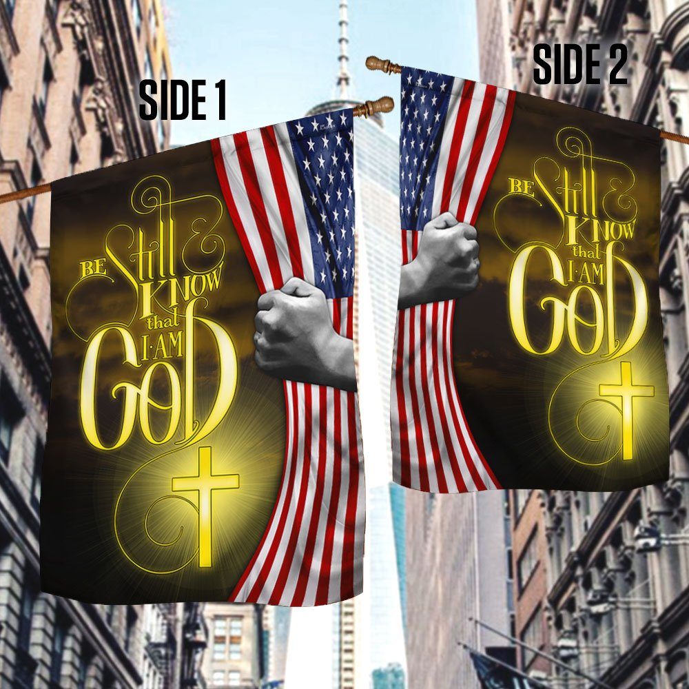 Jesus Flag Be Still And Know That I Am God Jesus Flag TRH1950F - Image 3