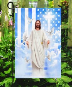 jesus flag christian cross jesus american flag trl1920f 2255