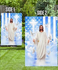 jesus flag christian cross jesus american flag trl1920f 4058