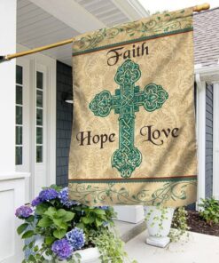 Jesus Flag Faith Hope Love Cross Flag TRN1278F