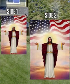 jesus flag god bless america bnn116f 3253