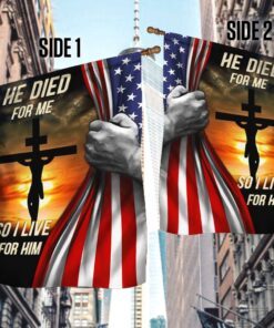 jesus flag he died for me so i live for him jesus qtr51f 2930