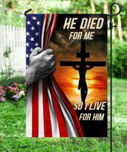 jesus flag he died for me so i live for him jesus qtr51f 3313
