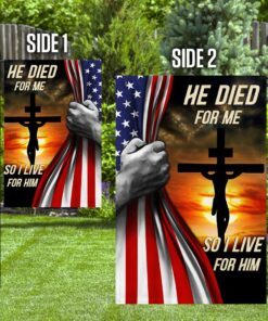 jesus flag he died for me so i live for him jesus qtr51f 4786