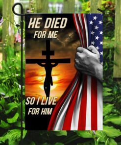 jesus flag he died for me so i live for him jesus qtr51f 8382