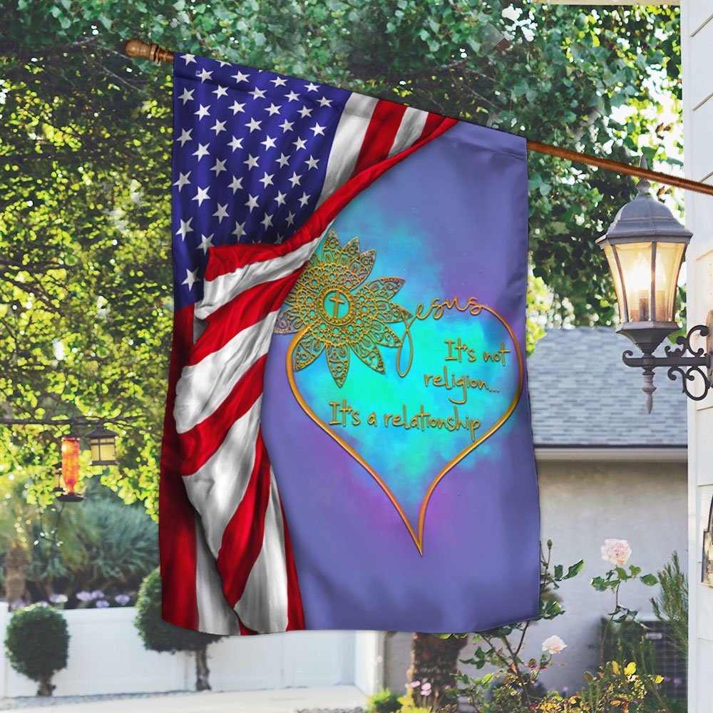 Jesus Flag It's Not A Religion It's A Relationship BNN235F