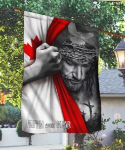 jesus flag jesus faith over fear canadian flag trl1254f 3572