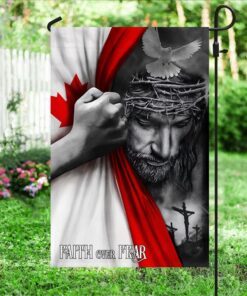 jesus flag jesus faith over fear canadian flag trl1254f 5691