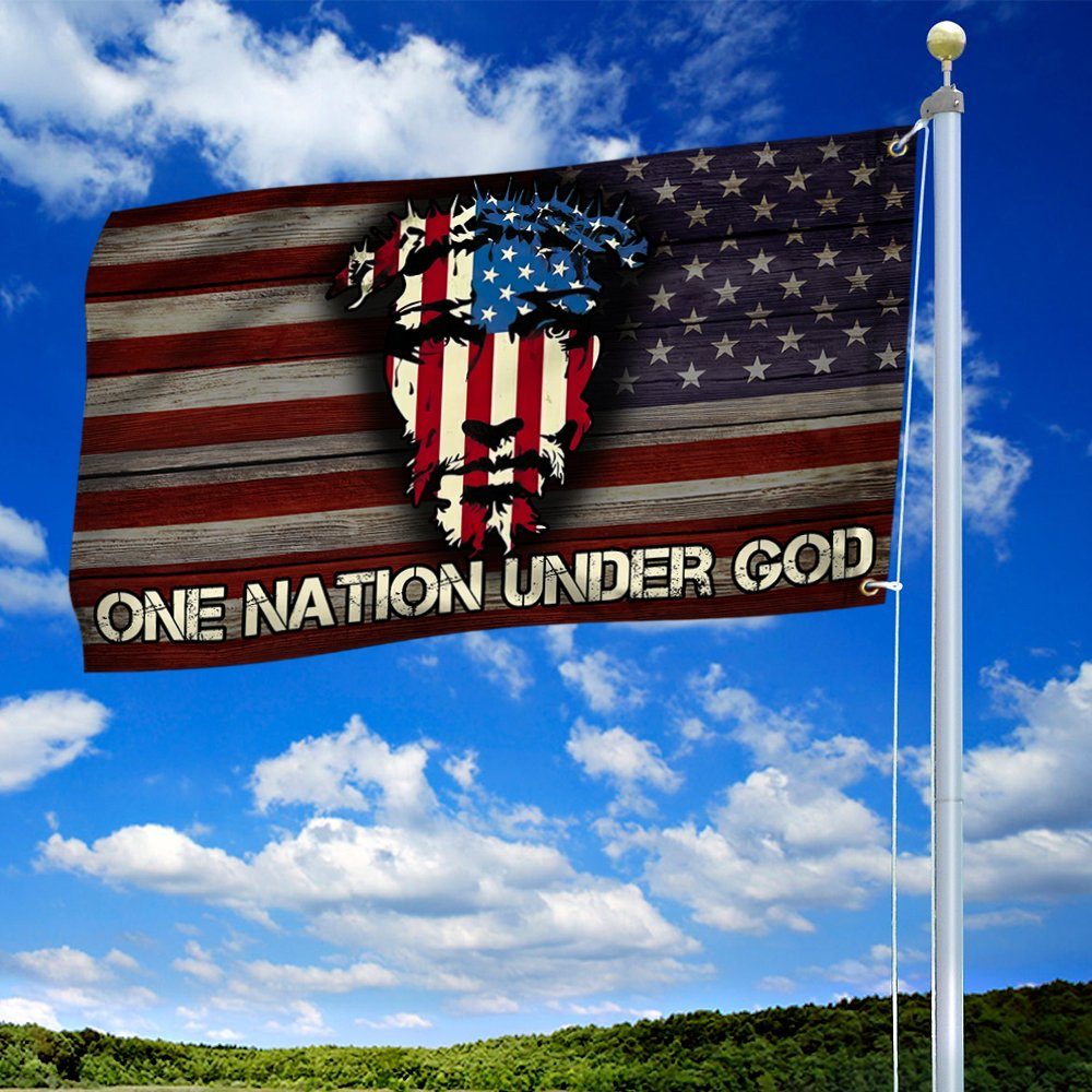 Jesus Flag One Nation Under God American Grommet Flag TRV1918GF - Image 2