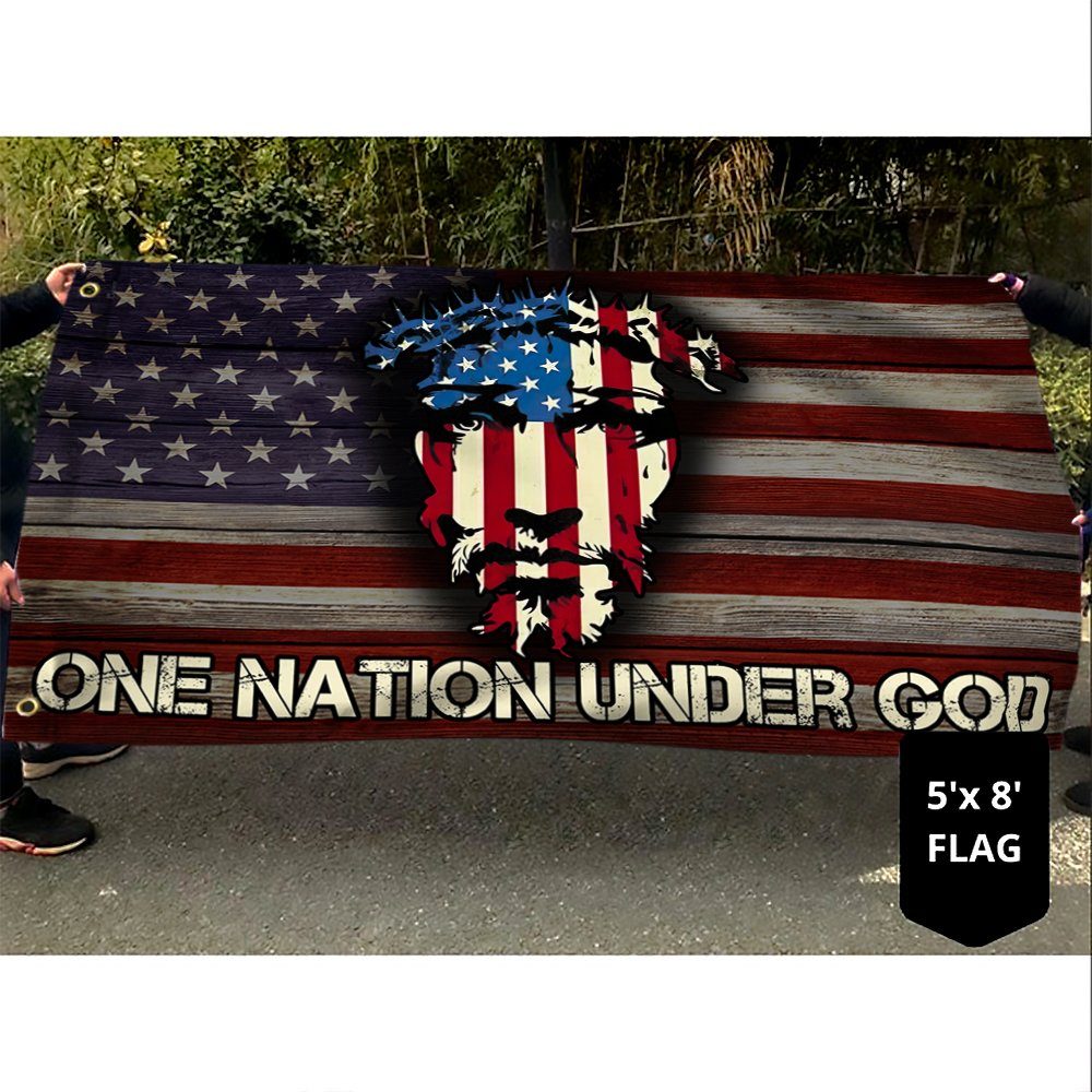Jesus Flag One Nation Under God American Grommet Flag TRV1918GF - Image 4