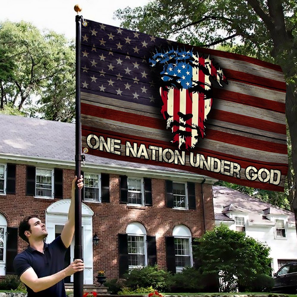 Jesus Flag One Nation Under God American Grommet Flag TRV1918GF - Image 5