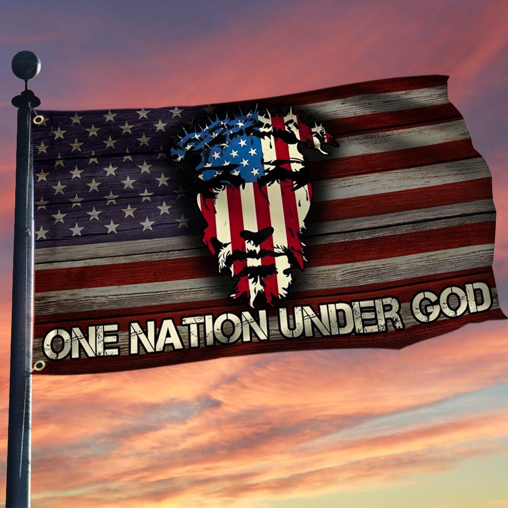 Jesus Flag One Nation Under God American Grommet Flag TRV1918GF