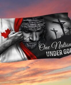 Jesus Flag One Nation Under God Canadian Grommet Flag TRL06GFv6