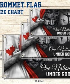 jesus flag one nation under god canadian grommet flag trl06gfv6 6357