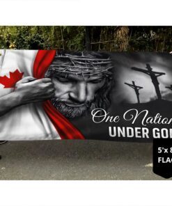 jesus flag one nation under god canadian grommet flag trl06gfv6 8226