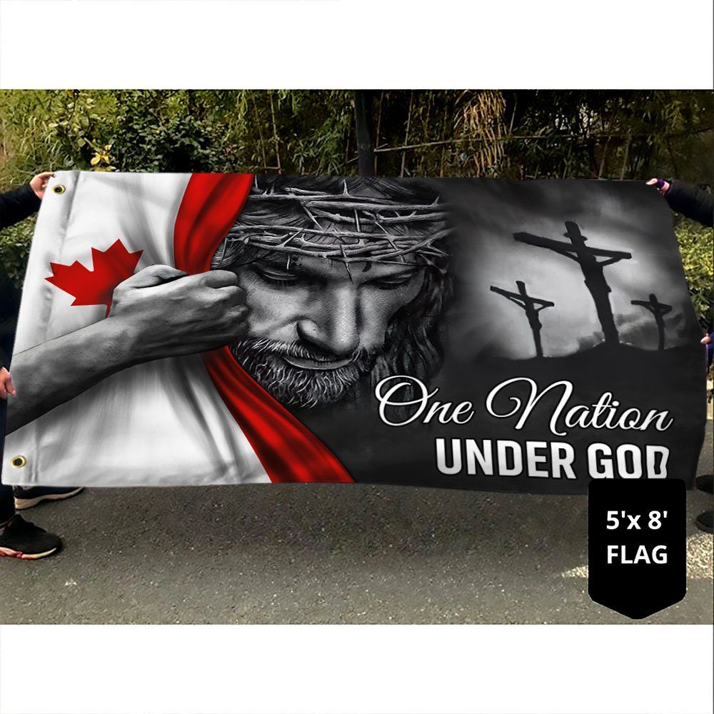 Jesus Flag One Nation Under God Canadian Grommet Flag TRL06GFv6 - Image 4
