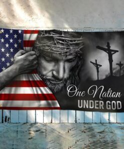 jesus flag one nation under god grommet flag trl06gfv5 3224