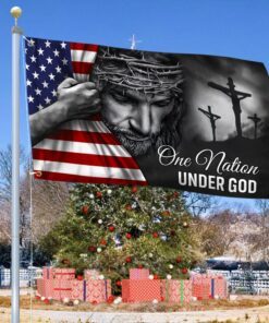 Jesus Flag One Nation Under God Grommet Flag TRL06GFv5