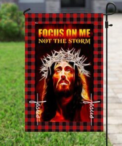 jesus focus on me not the storm flag 6721