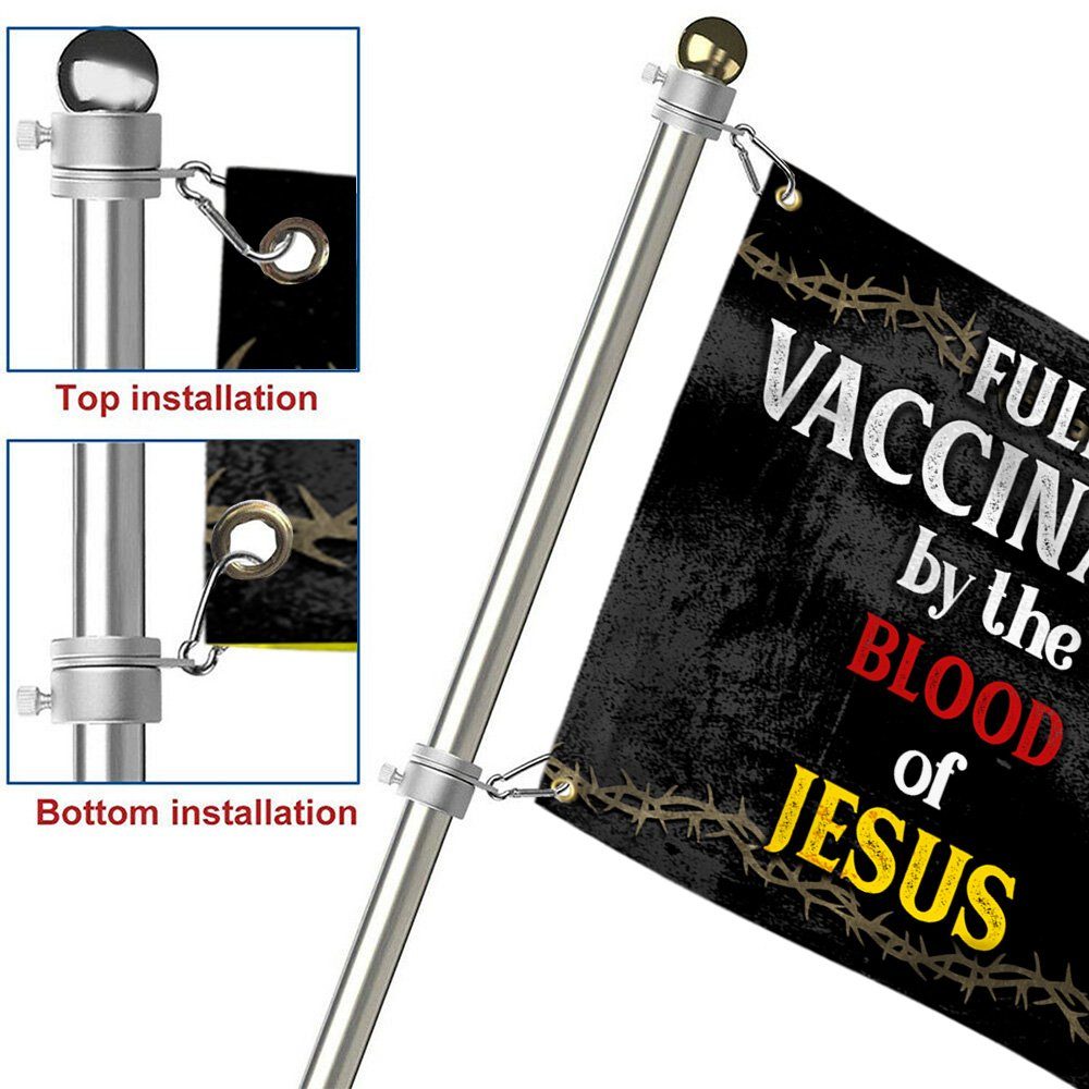 Jesus Grommet Flag Fully Vaccinated By The Blood Of Jesus BNV449GF - Image 6