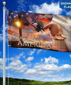 Jesus Grommet Flag God Bless America LHA1774GF