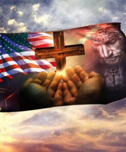 Jesus Grommet Flag Holy In Hand NTB266GF