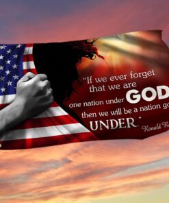 Jesus Grommet Flag One Nation Under God QNN555GF