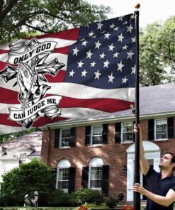 jesus grommet flag only god can judge me ntt120gf 1239