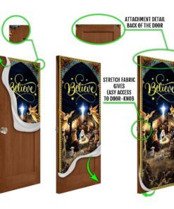 jesus is born, christmas silent night, holy family christmas door cover thh2776dv1 2526