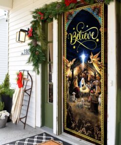 jesus is born, christmas silent night, holy family christmas door cover thh2776dv1 3232