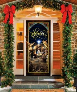 jesus is born, christmas silent night, holy family christmas door cover thh2776dv1 4341
