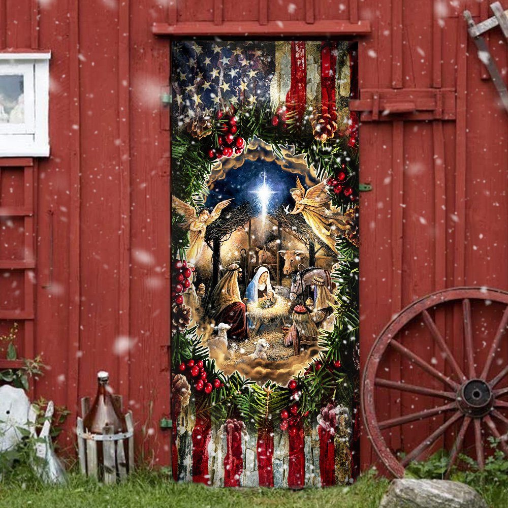 Jesus Is Born. Nativity Of Jesus Door Cover THH2775Dv2 - Image 4