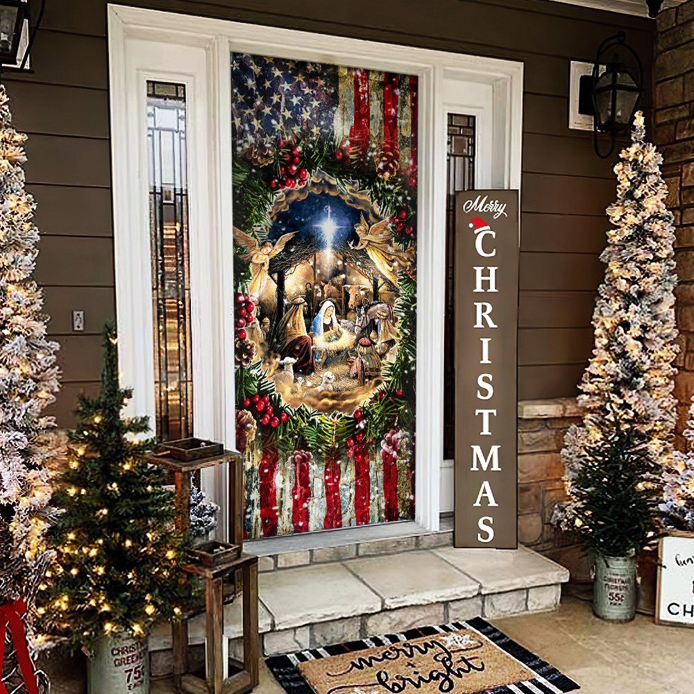 Jesus Is Born. Nativity Of Jesus Door Cover THH2775Dv2 - Image 2