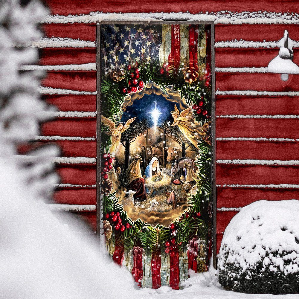 Jesus Is Born. Nativity Of Jesus Door Cover THH2775Dv2 - Image 5