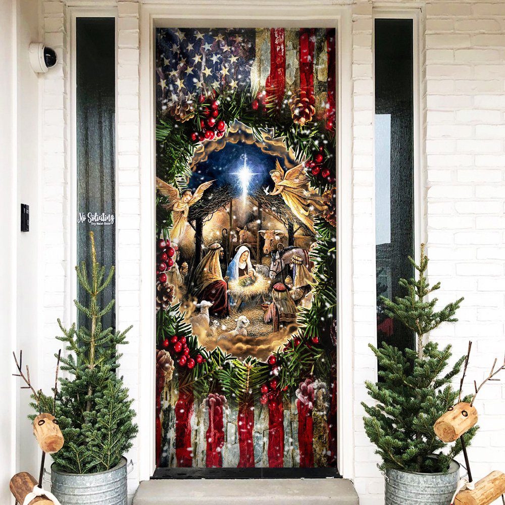 Jesus Is Born. Nativity Of Jesus Door Cover THH2775Dv2