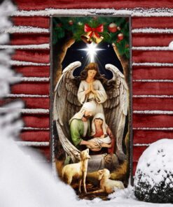 jesus is born christmas door cover thh3571d 6383