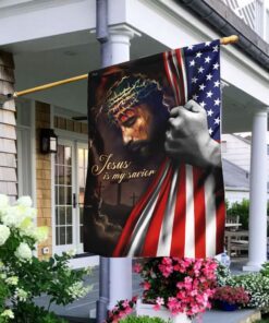 Jesus Is My Savior American US Flag