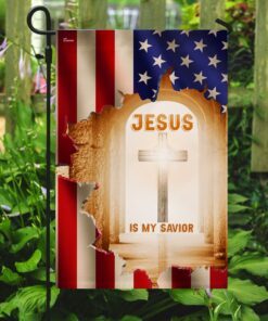 jesus is my savior christian cross flag 3437