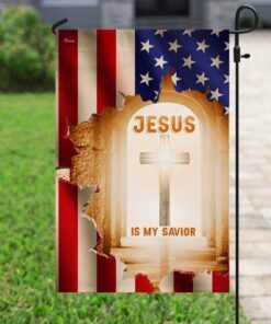jesus is my savior christian cross flag 3758