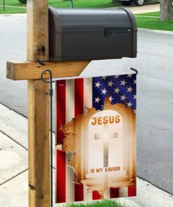 jesus is my savior christian cross flag 4059