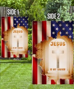 jesus is my savior christian cross flag 4193