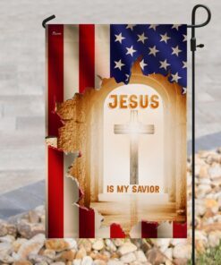 jesus is my savior christian cross flag 4283