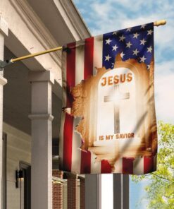 Jesus Is My Savior Christian Cross Flag