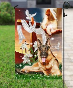jesus is my savior german shepherd is my therapy flag 2394