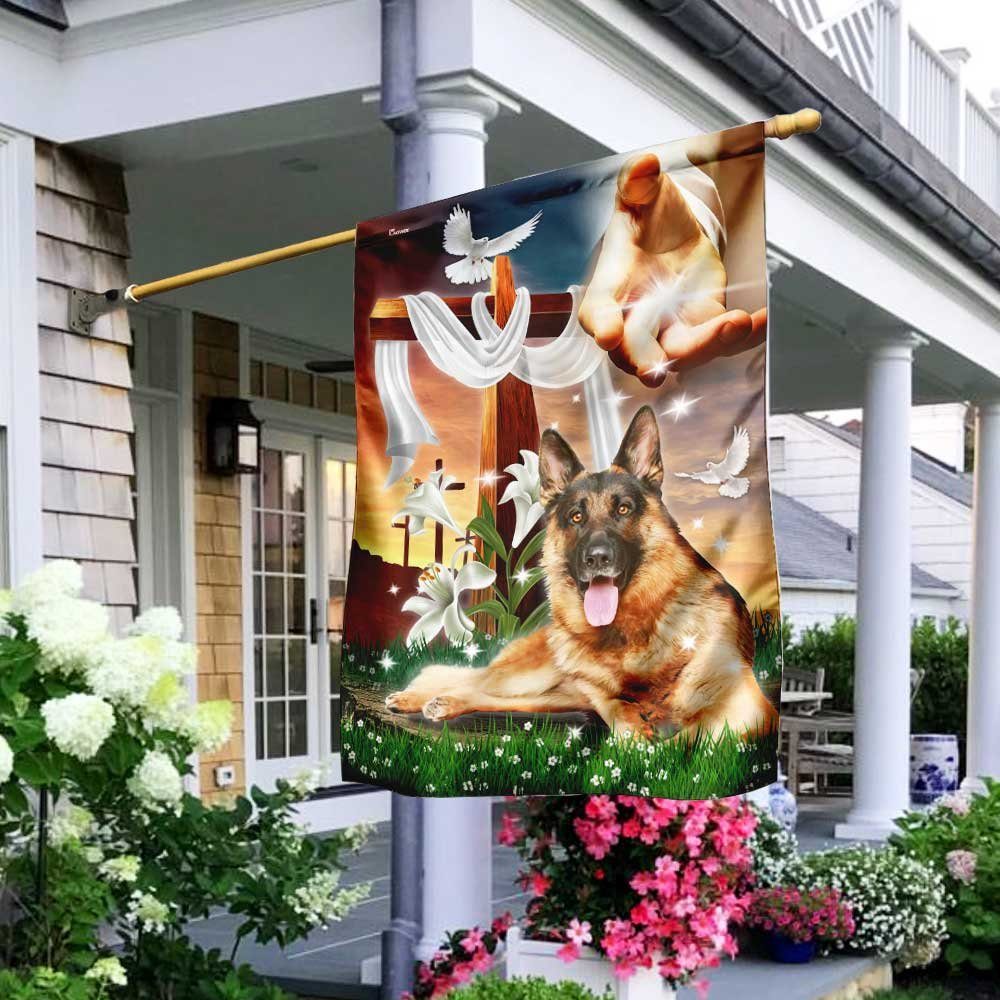 Jesus Is My Savior German Shepherd Is My Therapy Flag - Image 2