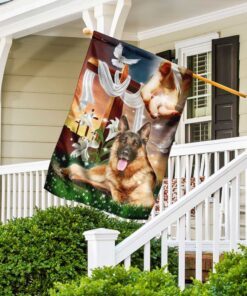 jesus is my savior german shepherd is my therapy flag 8065