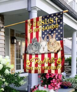 Jesus Is My Savior Rabbits Are My Therapy