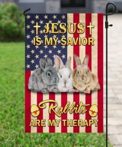 jesus is my savior rabbits are my therapy 7784